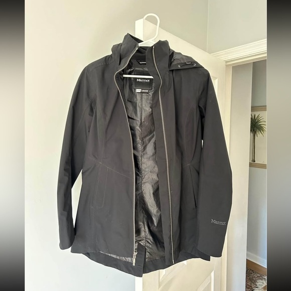 Black marmot women's rain jacket - Picture 1 of 6